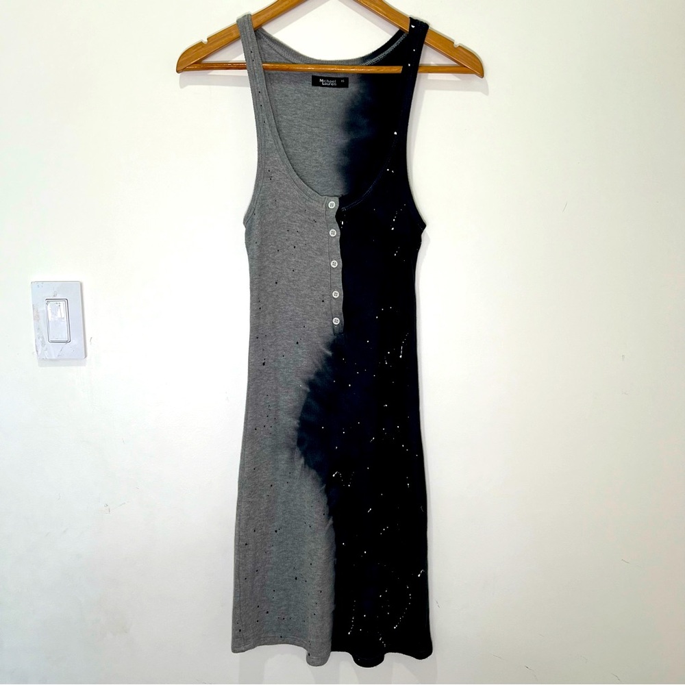 Michael Lauren Gray and Black Mini Dress